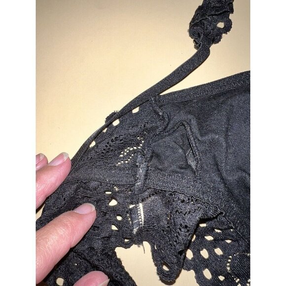 Live Love Dream Aeropostale Bra Women XS Black Lace Bralette Wireless Padded - Picture 12 of 16